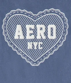 Aero NYC Lace Heart Graphic Tee