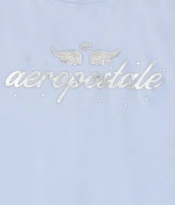 Aeropostale Angel Wings Foil Graphic Tee