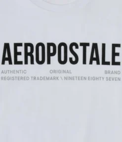 Aeropostale Authentic Logo Flocked Graphic Tee