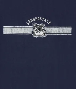 Aeropostale Bulldog Appliqué Graphic Tee