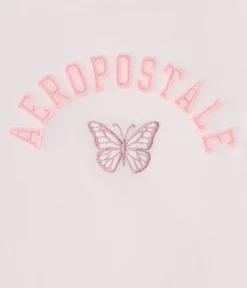 Aeropostale Butterfly Appliqué Graphic Tee
