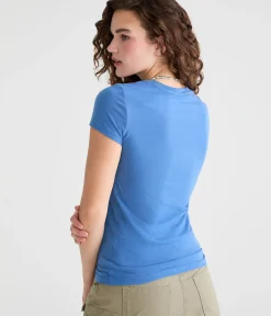 Aeropostale Butterfly Appliqué Graphic Tee