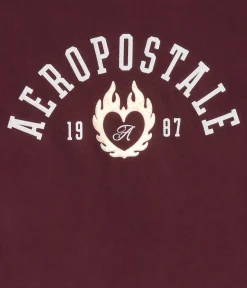Aeropostale Heart Flame Foil Graphic Tee