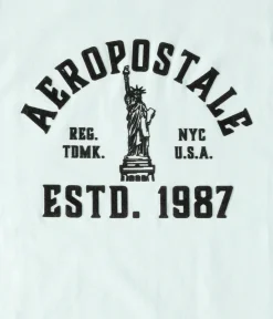 Aeropostale Liberty Flocked Graphic Tee