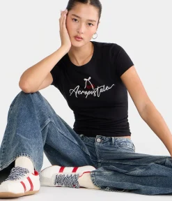 Aeropostale Metallic Cherries Graphic Tee