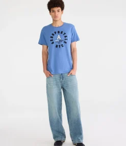 Aeropostale NYC Circle Appliqué Graphic Tee