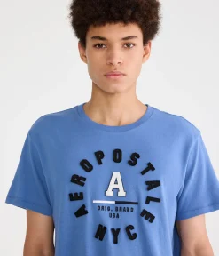 Aeropostale NYC Circle Appliqué Graphic Tee