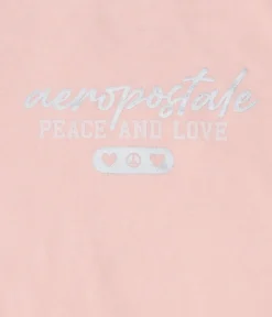 Aeropostale Peace And Love Foil Graphic Tee