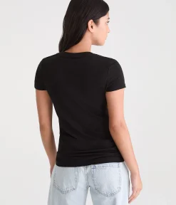 Aeropostale Rhinestone Crest Graphic Tee