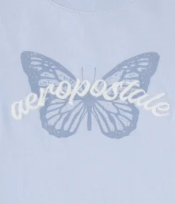 Aeropostale Script Butterfly Graphic Tee