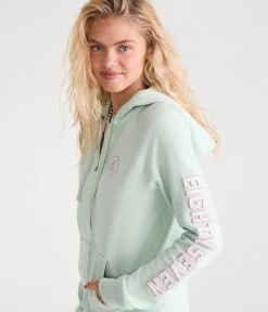 Aero Rhinestone Crest Full-Zip Hoodie