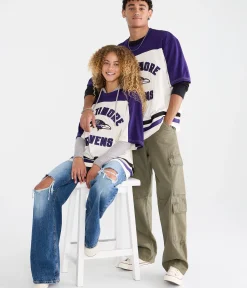 Baltimore Ravens Colorblock Mesh Top