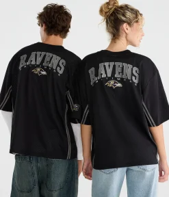 Baltimore Ravens Striped Mesh Top
