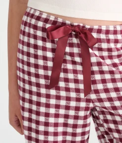 Bow Check Flannel Sleep Pants