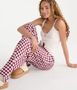Bow Check Flannel Sleep Pants