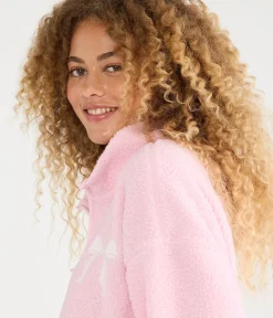 Bows Full-Zip Sherpa Fleece Jacket