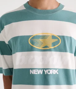 Brooklyn Star Striped Heavyweight Boxy Graphic Tee