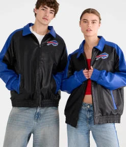 Buffalo Bills Faux Leather Full-Zip Jacket