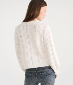 Cable Reversible Tie Cardigan