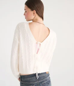 Cable Reversible Tie Cardigan
