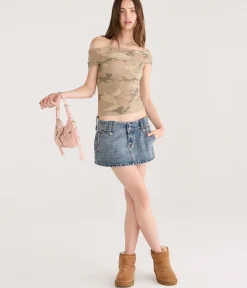 Camo Multi-Way Off-The-Shoulder Top