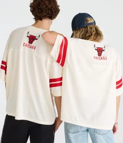 Chicago Bulls Sleeve Stripes Mesh Top