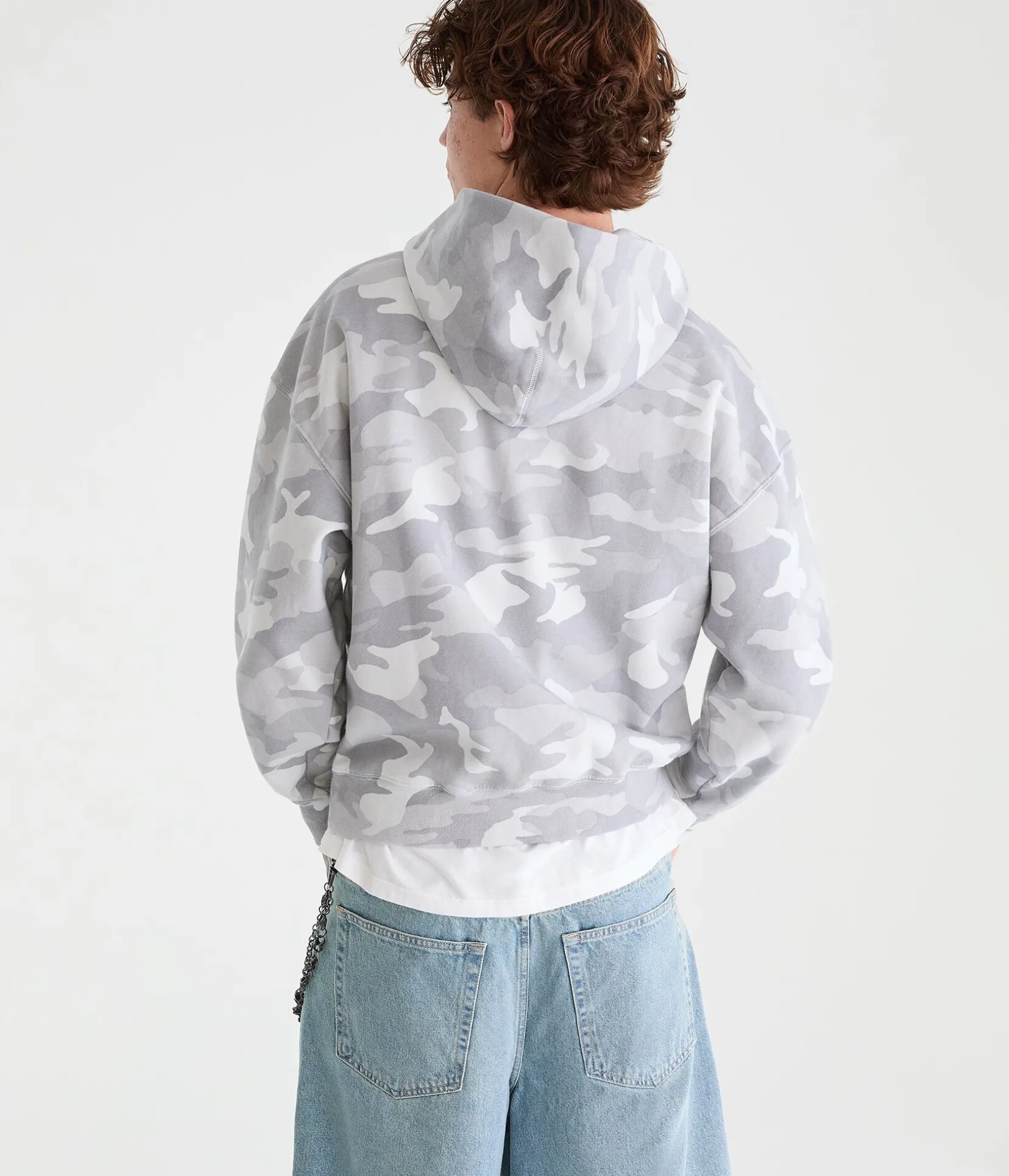 Cloud Soft Camo Boxy Pullover Hoodie