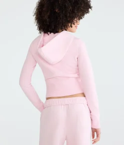 Cloud Soft Cropped Full-Zip Hoodie