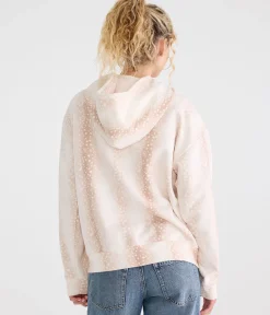 Cloud Soft Deer Print Oversized Pullover Hoodie