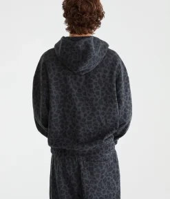 Cloud Soft Leopard Print Boxy Pullover Hoodie
