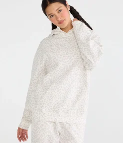Cloud Soft Leopard Print Oversized Pullover Hoodie