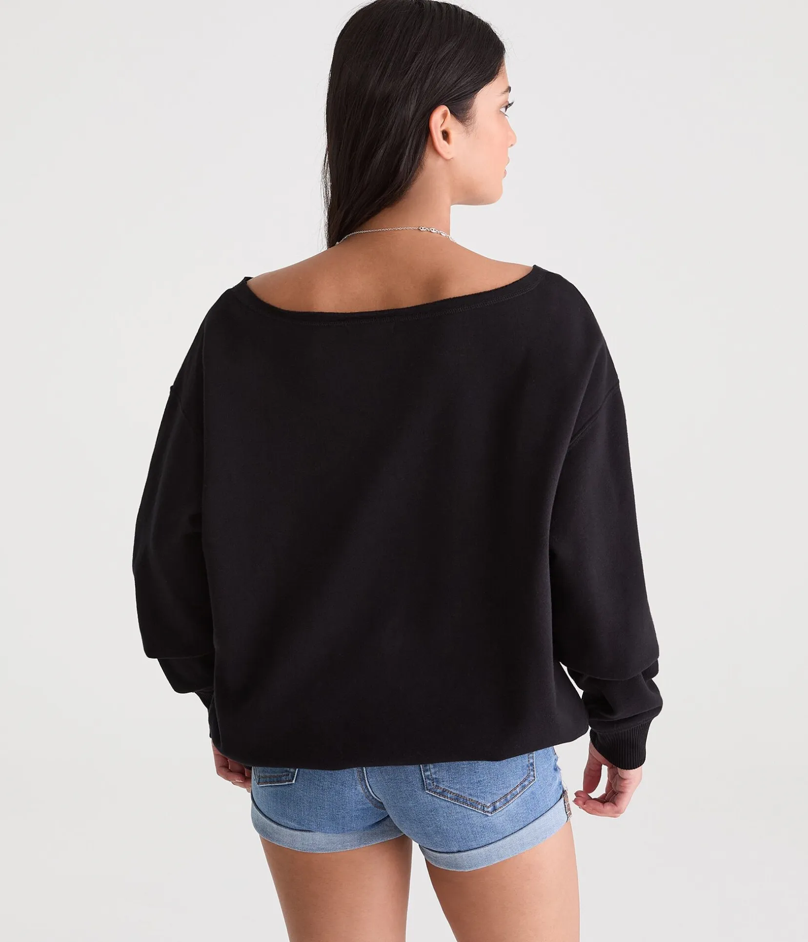 Cloud Soft Oversized Off-The-Shoulder Sweatshirt