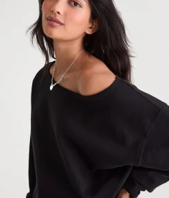 Cloud Soft Oversized Off-The-Shoulder Sweatshirt