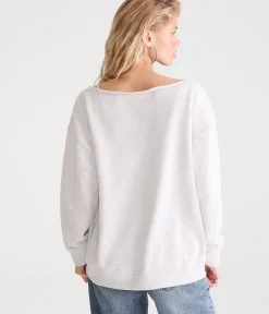 Cloud Soft Oversized Off-The-Shoulder Sweatshirt