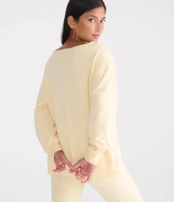 Cloud Soft Oversized Off-The-Shoulder Sweatshirt