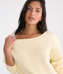 Cloud Soft Oversized Off-The-Shoulder Sweatshirt