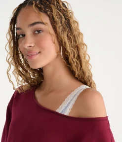 Cloud Soft Oversized Off-The-Shoulder Sweatshirt
