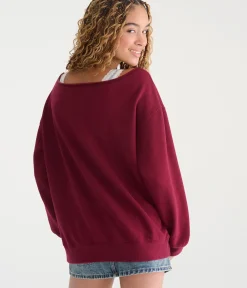 Cloud Soft Oversized Off-The-Shoulder Sweatshirt