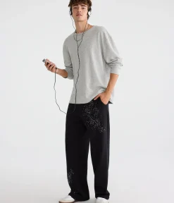 Cloud Soft Rhinestone Baggy Sweatpants