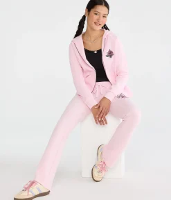 Cloud Soft Rose Locket Full-Zip Hoodie