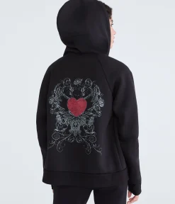 Cloud Soft Winged Heart Full-Zip Hoodie