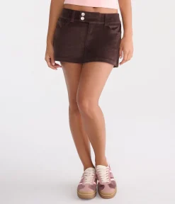 Corduroy Low-Rise Mini Skirt