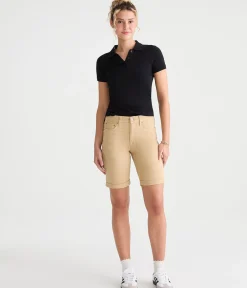 Curvy Seriously Stretchy High-Waisted Uniform Bermuda Shorts