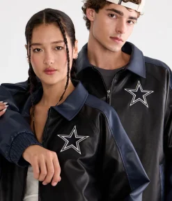 Dallas Cowboys Faux Leather Full-Zip Jacket