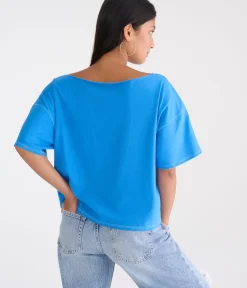 Detroit Lions Off-The-Shoulder Graphic Tee