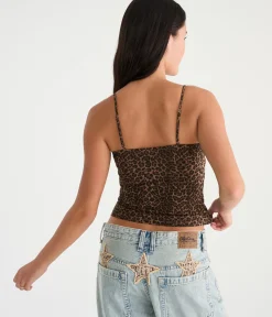 Déjà For Aero Floral Leopard Print Tube Top