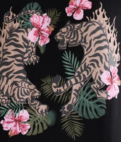 Déjà For Aero Floral Tigers Oversized Pullover Hoodie