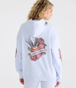 Déjà For Aero Gold Coast Bird Oversized Pullover Hoodie