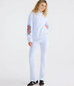 Déjà For Aero Gold Coast Rhinestone Low-Rise Fold-Over Flare Pants