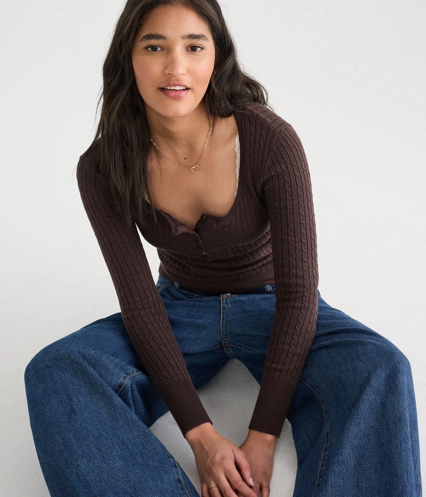 Déjà For Aero Long Sleeve Cable Henley